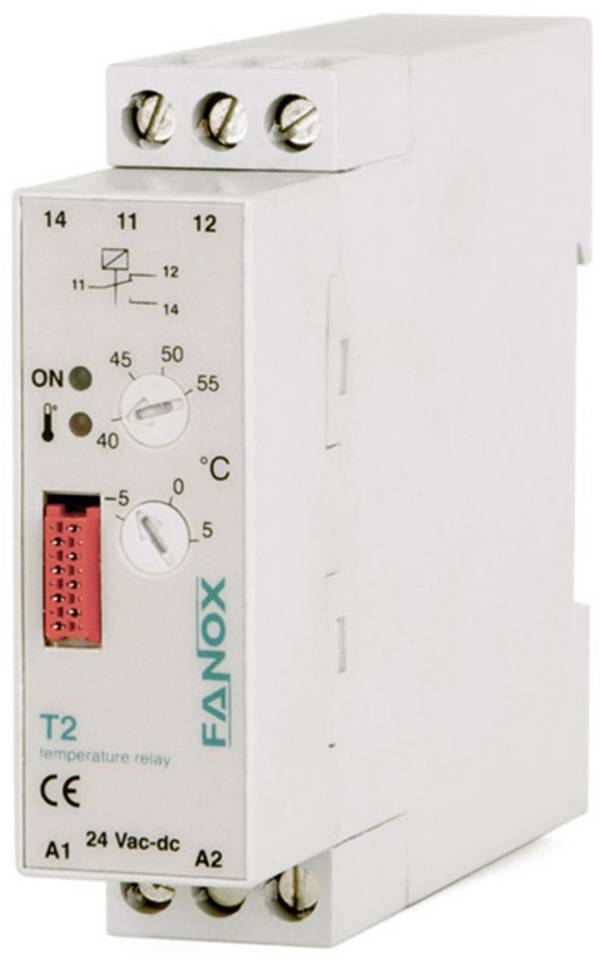 Relais de surveillance de température Fanox T2-24 VAC/DC 1 pc(s)