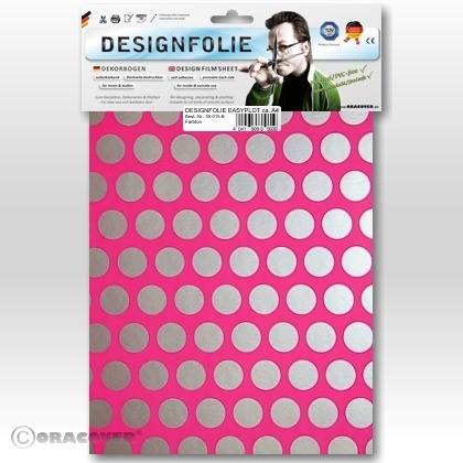 Oracover 90-014-091-B Feuille de conception Easyplot Fun 1 (L x l) 300 mm x 208 mm rose argent fluorescent