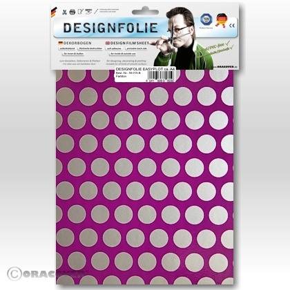 Oracover 90-015-091-B Feuille de conception Easyplot Fun 1 (L x l) 300 mm x 208 mm violet-argent (fluorescent)