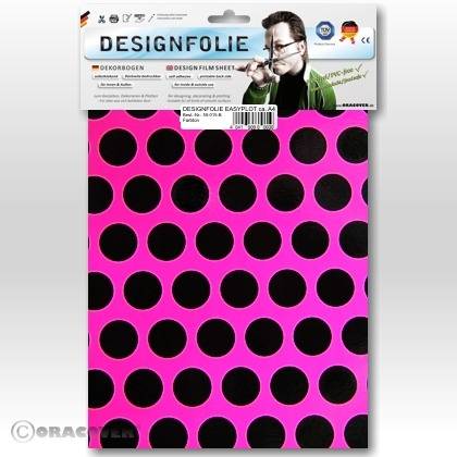 Oracover 90-014-071-B Feuille de conception Easyplot Fun 1 (L x l) 300 mm x 208 mm rose noir fluorescent