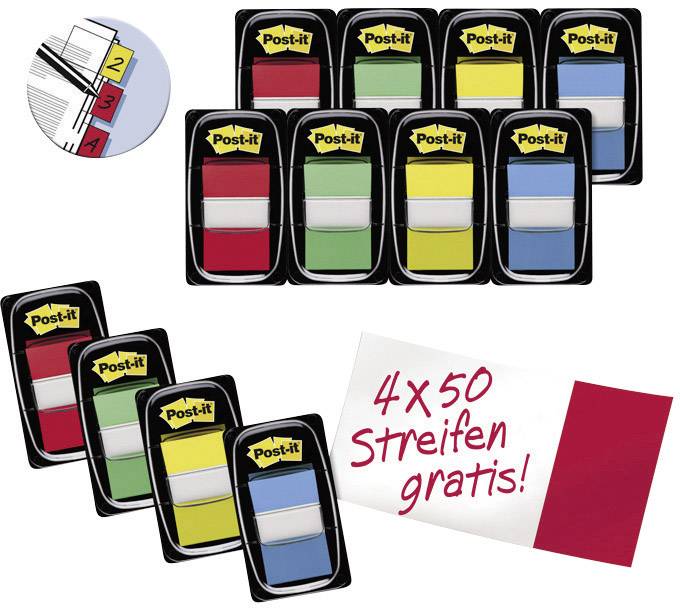 3M Bandes adhésives FT600003493 rouge, jaune, bleu, vert