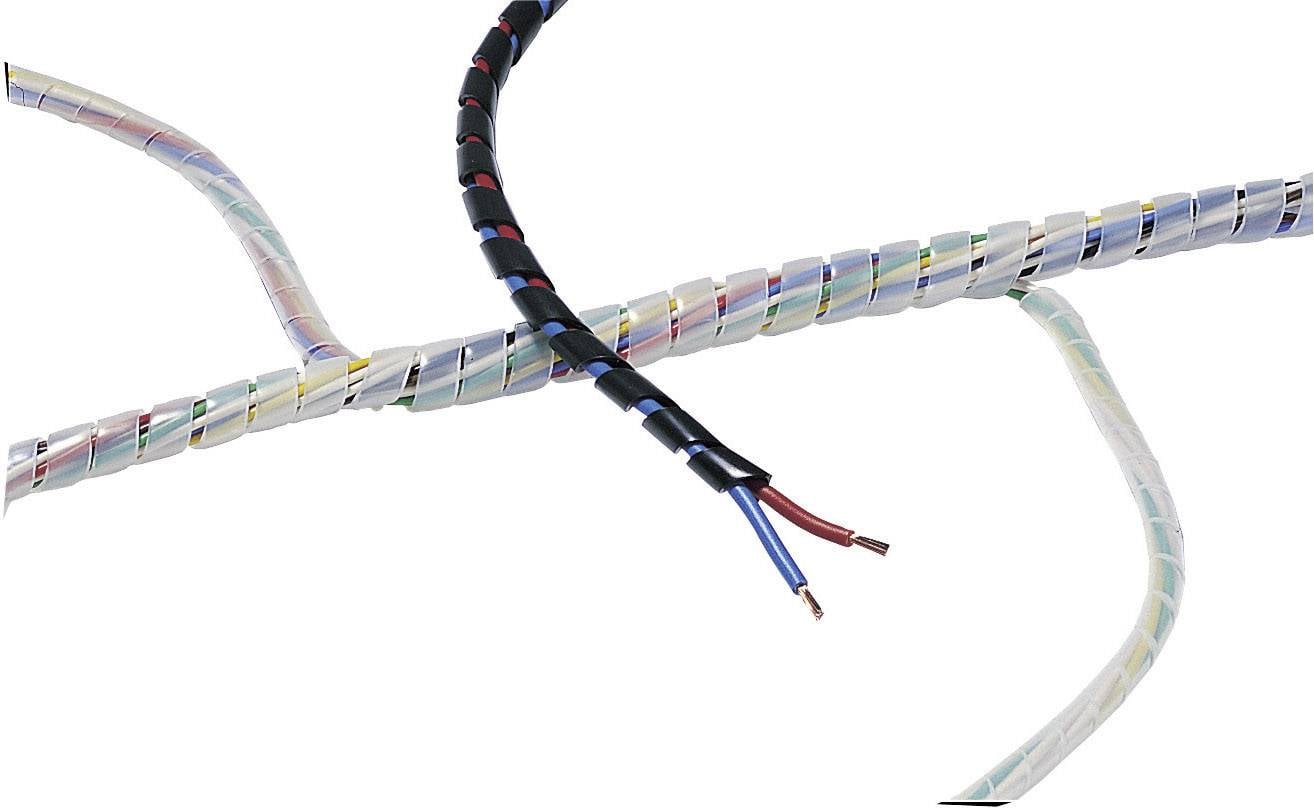 Gaine spirale 20 à 150 mm HellermannTyton SBPE16-PE-BK-30M 161-41301 noir 30 m