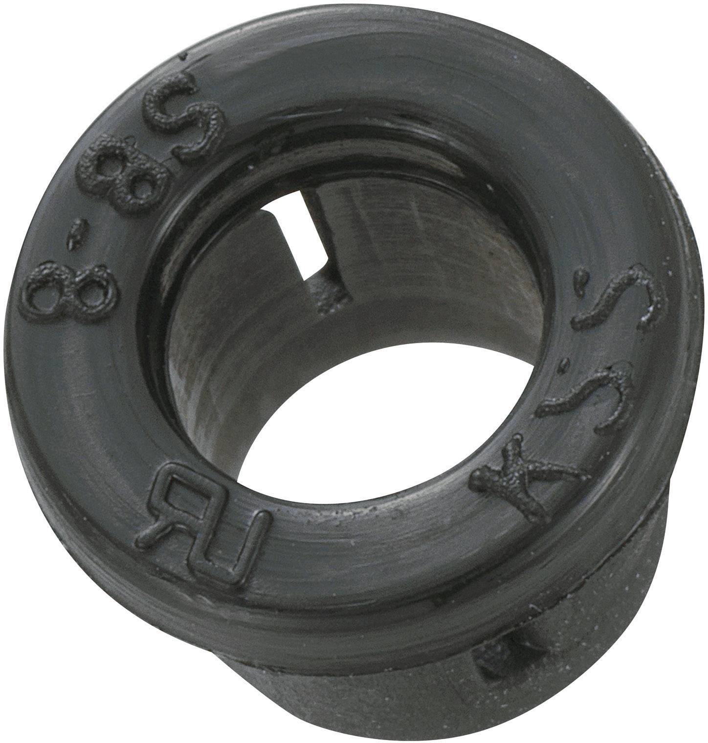 TRU COMPONENTS TC-SBR8203 Passe-câbles Ø max. des bornes 5.8 mm Epaisseur de plaque (maxi) 2.2 mm Polyamide noir 100 pc(