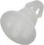 Un bouchon conique en plastique blanc, utilisé pour sécuriser des pièces dans une construction.