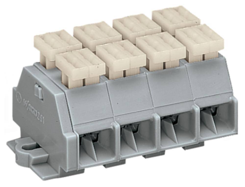 Bornier WAGO 261-204/342-000 10 mm ressort de traction Affectation: L gris 100 pc(s)