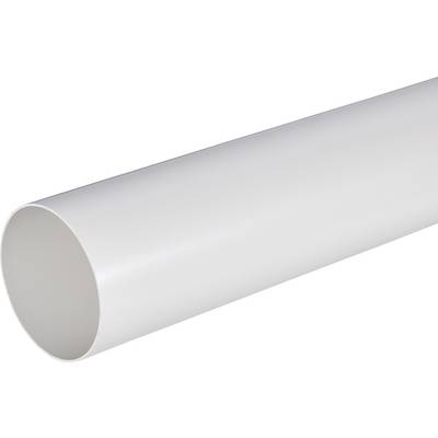 Un tube en plastique blanc, cylindrique, s'étendant en diagonale de gauche à droite.