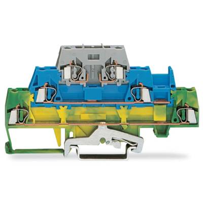 Bloc de jonction traversant à 3 étages WAGO 280-510 5 mm ressort de traction  vert, jaune, bleu, gris 50 pc(s)