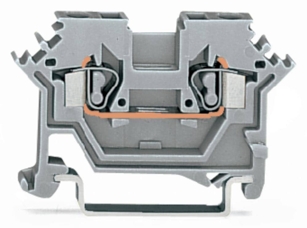 Borne de passage WAGO 280-601 5 mm ressort de traction Affectation: L gris 100 pc(s)