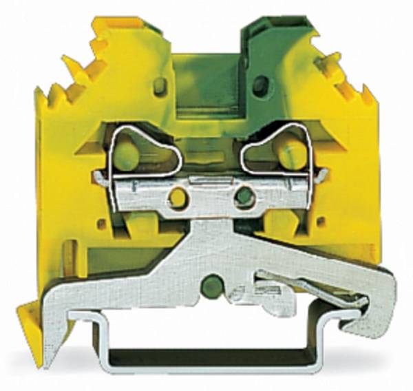 Borne pour conducteur de protection WAGO 281-107 6 mm ressort de traction Affectation: terre vert, jaune 100 pc(s)