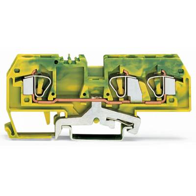 Borne pour conducteur de protection WAGO 282-687 8 mm ressort de traction Affectation: terre vert, jaune 25 pc(s)