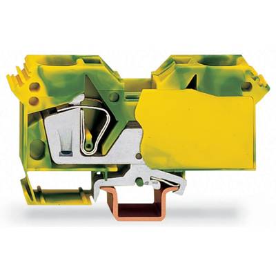 Borne pour conducteur de protection WAGO 285-607/999-950 16 mm ressort de traction Affectation: terre vert, jaune 15 pc(
