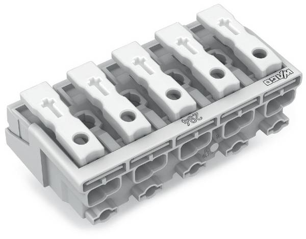 Borne de branchement secteur WAGO 294-5005 flexible: - rigide: 0.5-1.5 mm² Nombre de pôles: 5 blanc 250 pc(s)
