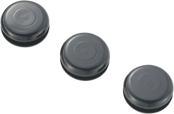 TRU COMPONENTS TC-GMCQR-1006203 Passe-câbles plein(e)  Ø max. des bornes 6.4 mm Epaisseur de plaque (maxi) 1.7 mm PVC noir 100 pc(s)