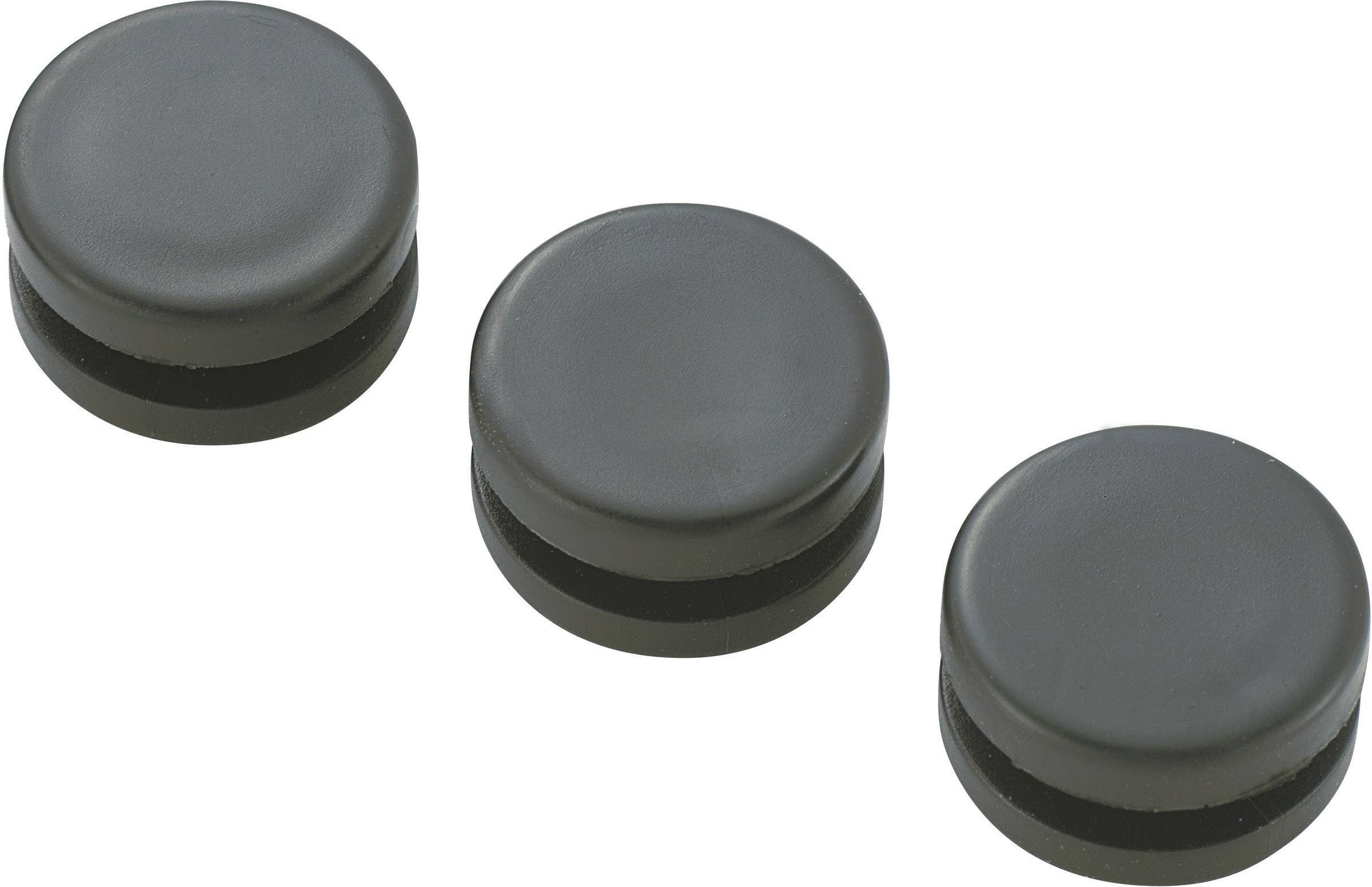 TRU COMPONENTS TC-GMCQR-1108203 Passe-câbles plein(e) Ø max. des bornes 7.8 mm Epaisseur de plaque (maxi) 2.3 mm PVC noi