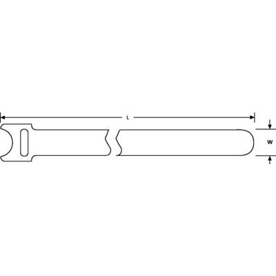 Le diagramme présente un schéma d'une clé à molette avec une longueur totale 'L' et une largeur 'w', toutes deux dimensionnées avec des flèches et des lignes.