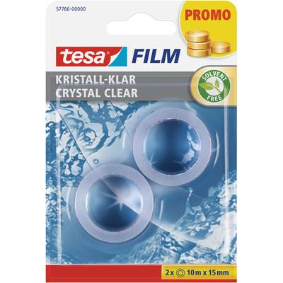 tesafilm Transparent tesa 57766-00000-14 transparent (L x l) 10 m x 15 mm acrylate 2 pc(s)
