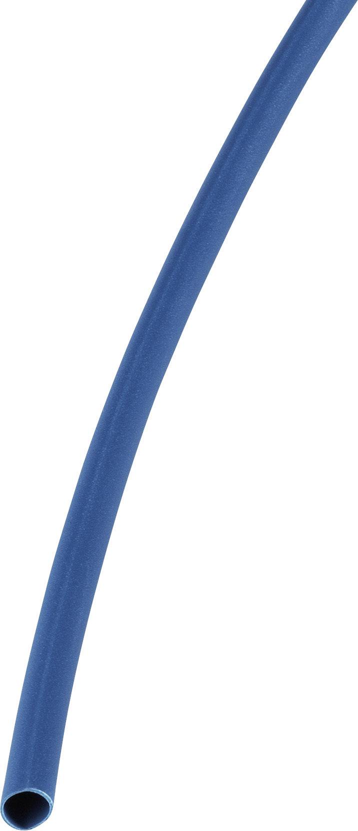 Un long tuyau bleu étroit, légèrement incurvé, sur un fond blanc.