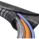 Gaine tressée HellermannTyton Twist-In 08 170-01001 noir polyester 5 à 8 mm Marchandise vendue au mètre