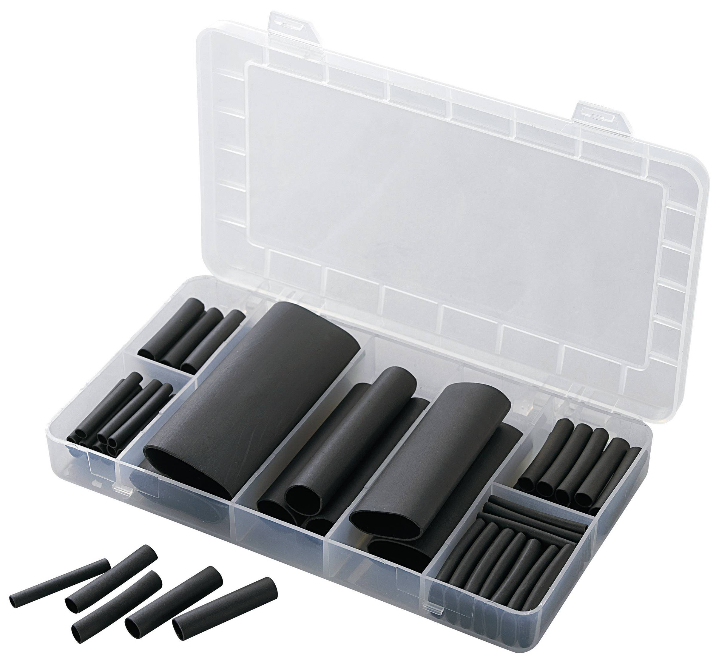 TruComponents 30104 Heatshrink set Blk Shrinkage:3:1 52 Parts