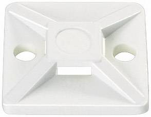 HellermannTyton Embase de fixation autocollant, vissable 151-28349 4 voies, sans halogène, stabilisé aux UV, résistant a
