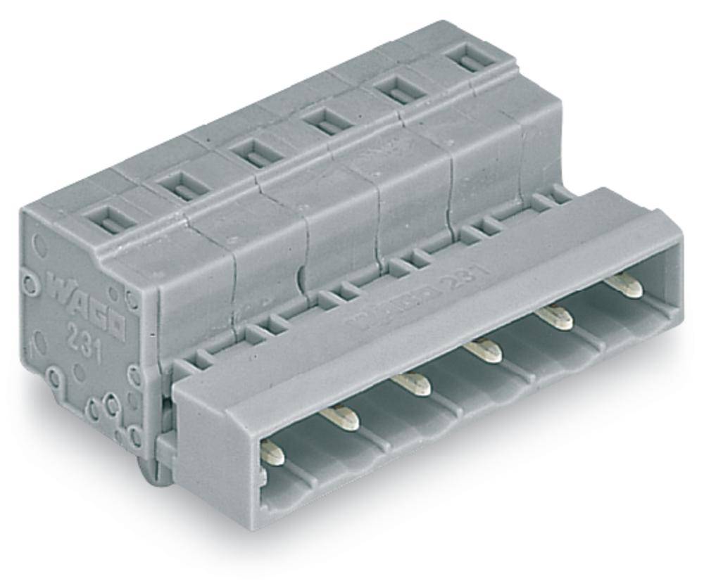 Barrette mâle (standard) série 2081 WAGO 731-602/018-000 Nbr total de pôles 2 Pas: 7.50 mm 100 pc(s)