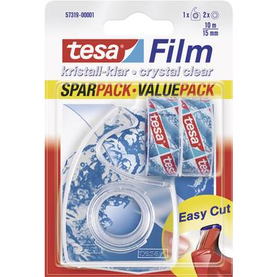 tesafilm Transparent tesa 57319-00001-04 transparent (L x l) 10 m x 15 mm acrylate 2 pc(s)