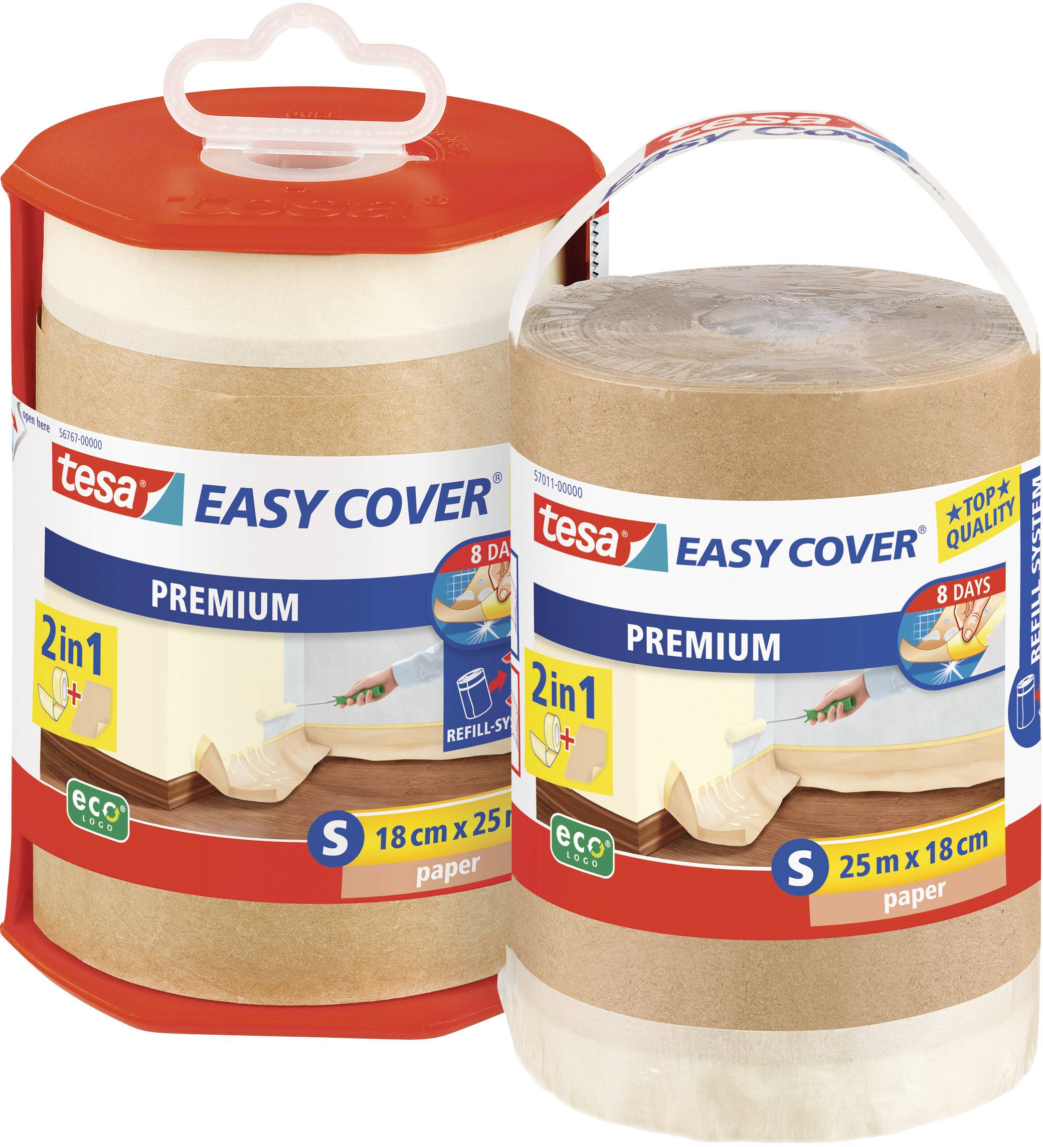 Papier de masquage tesa Easy Cover® tesa 57011-00000-03 marron (L x l) 25 m x 18 cm caoutchouc 1 pc(s)-1