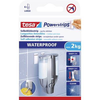 Strip large waterproof tesa Powerstrips® tesa 59700-00000-04  blanc  6 pc(s)
