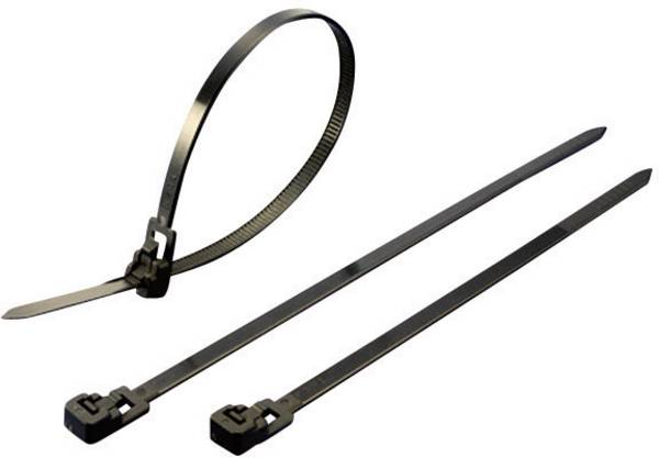 TRU COMPONENTS 1592762 TC-HVC125203 Assortiment de serre-câbles 125 mm 7.60 mm naturel réouvrable 100 pc(s)