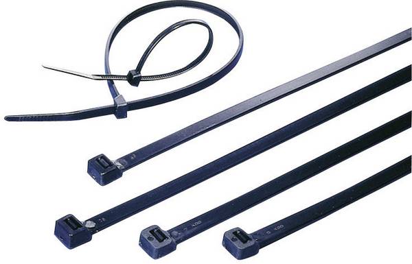 Serre-câble 150 mm x 3.60 mm noir TRU COMPONENTS TC-CVR150W203 1592890 crantage intérieur 100 pc(s)
