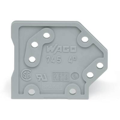 Plaque d'extrémité WAGO 745-100   gris 100 pc(s) 