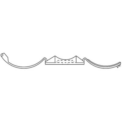 Un diagramme simple avec des lignes droites et courbes qui se forment en un motif ressemblant à des structures de ponts abstraits.