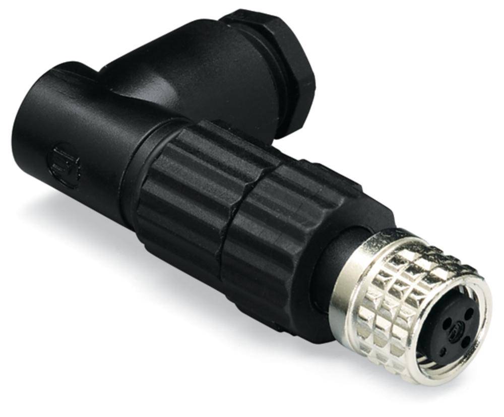 Connecteur de câble pour capteur/actionneur 3 pôles femelle coudé M8 Contenu: 5 pc(s) WAGO 756-9115/030-000