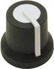 Tête de bouton rotatif Cliff CL170822BR noir, blanc (Ø x H) 16.8 mm x 14.5 mm 1 pc(s)