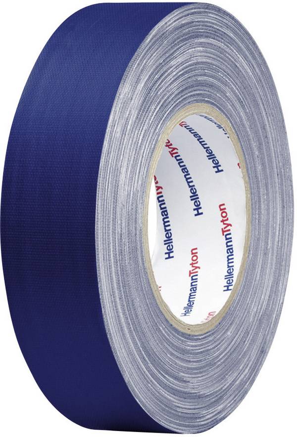 Ruban adhésif toilé HelaTape Tex HellermannTyton 712-00500 bleu (L x l) 50 m x 19 mm caoutchouc 1 pc(s)