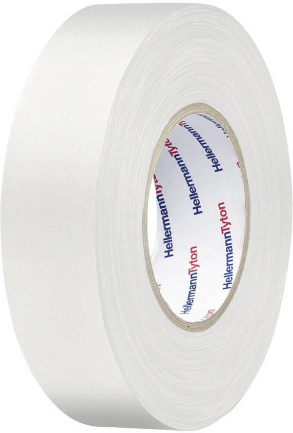 Ruban adhésif toilé HelaTape Tex HellermannTyton 712-00205 blanc (L x l) 10 m x 19 mm caoutchouc 1 pc(s)