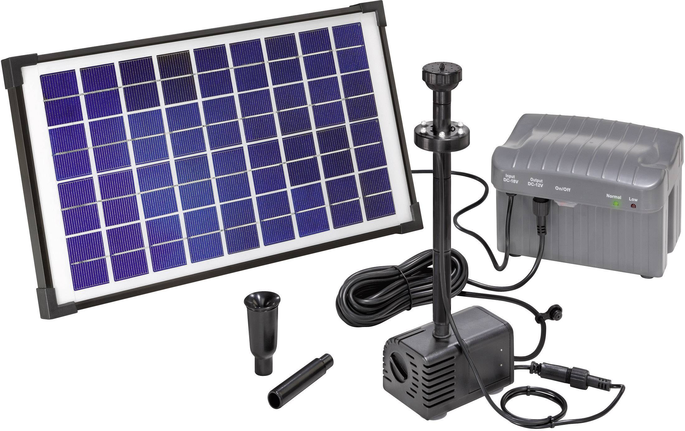 Esotec - Kit pompe solaire bassin Milano Led 20W avec batterie