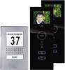 Set complet d'Interphone vidéo filaire 1 foyer m-e modern-electronics acier inoxydable, noir