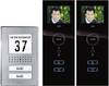 Set complet d'Interphone vidéo filaire 2 foyers m-e modern-electronics acier inoxydable, noir