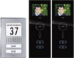 Système d'interphone vidéo noir pour 2 foyers