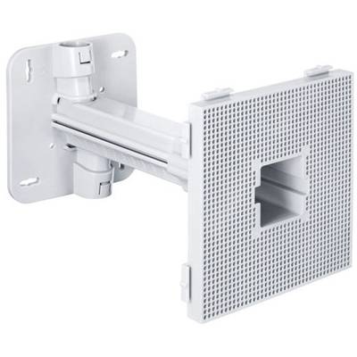Support mural ajustable pour tableau numérique ou écran, en métal, blanc. Adapté pour une fixation sécurisée au mur.