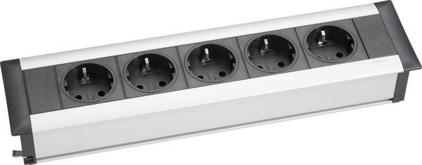 Multiprise x5 EVOline EVOline® Frame Dock 159610011700  aluminium, noir