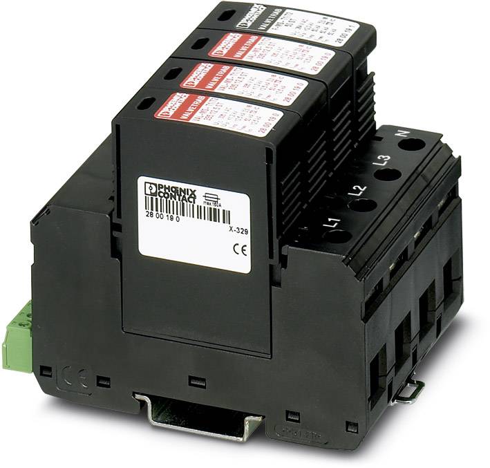 Dispositif antisurtension Phoenix Contact VAL-MS-T1/T2 335/12.5/3+1-FM 2800183 12.5 kA