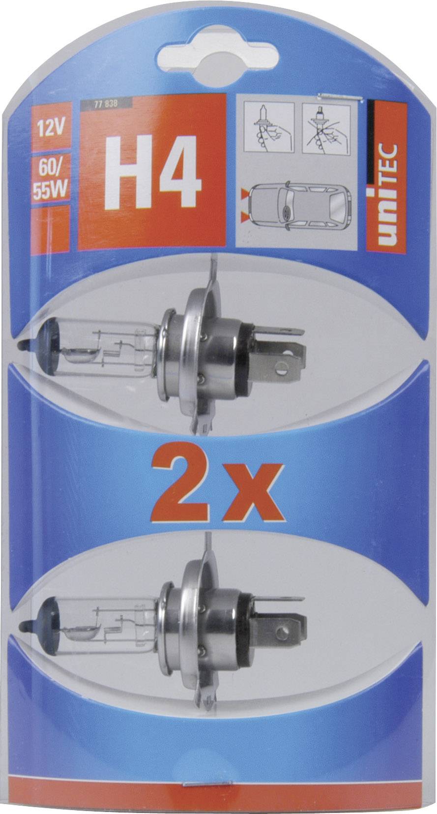 Unitec 77838 Ampoule halogène Standard H4 60/55 W 12 V-1