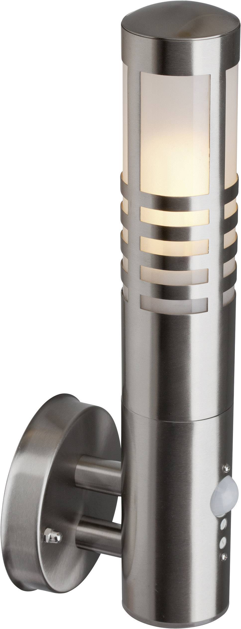 Applique extérieure avec détecteur de mouvement Brilliant Gerna 96196/82 E27 8 W acier inoxydable