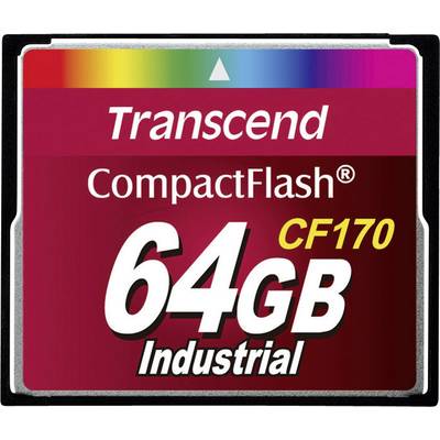 Carte CompactFlash de Transcend d'une capacité de 64 Go, modèle CF170, adaptée aux applications industrielles.