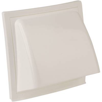 Un clapet d'extraction blanc pour montage mural, légèrement incliné, idéal pour les systèmes de ventilation dans les espaces résidentiels ou commerciaux.