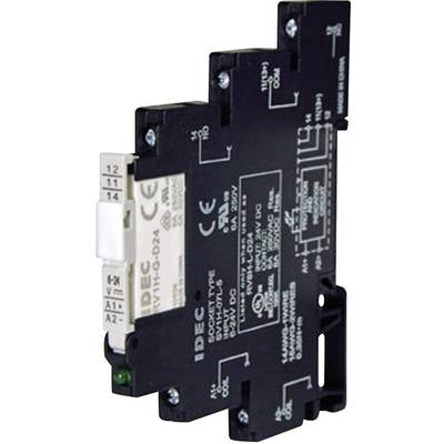 Idec RV8H-L-AD24 Module relais  Tension nominale: 24 V/DC, 24 V/AC Courant de commutation (max.): 6 A 1 inverseur (RT)  