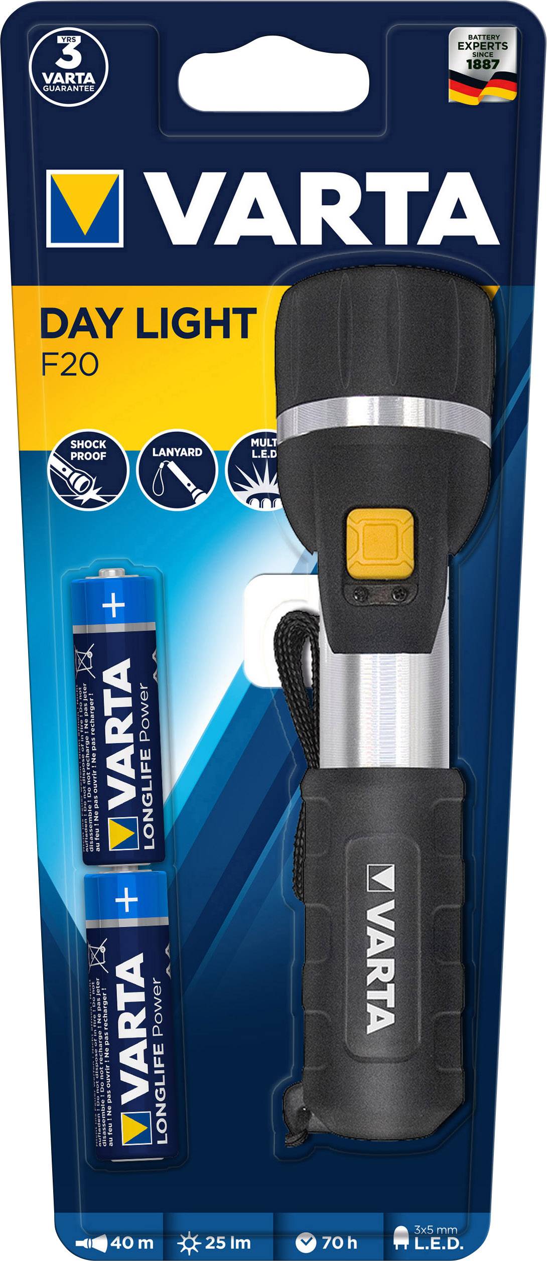 Lampe de poche Varta Day Light F20 LED à pile(s) 25 lm 65 h 139 g-5