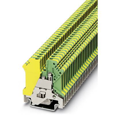Bornes de connexion multicouches empilables en vert et jaune, adaptées aux applications industrielles.